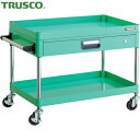 トラスコ TRUSCO ツールワゴン フェニックスワゴン 省音 750X500 薄型1段引出付 ヤンググリーン (1台) 品番:PEW-672Z-YG