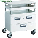 トラスコ TRUSCO ツールワゴン フェニックスワゴン 抗菌 省音 600X400XH740 引出 天板付 ホワイト (1台) 品番:PEW-762VWT-W