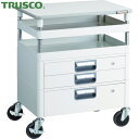 トラスコ TRUSCO ツールワゴン フェニックスワゴン 抗菌 省音 600X400XH740 引出 天板付 ホワイト (1台) 品番:PEW-762VXT-W