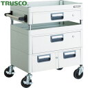 トラスコ TRUSCO ツールワゴン フェニックスワゴン 抗菌 省音 750X500XH740 引出付 ホワイト (1台) 品番:PEW-772VWZ-W