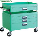 トラスコ TRUSCO ツールワゴン フェニックスワゴン 抗菌 省音 750X500XH740 引出付 ヤンググリーン (1台) 品番:PEW-772VXZ-Y...