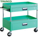 トラスコ TRUSCO ツールワゴン フェニックスワゴン 省音 750X500XH740 引出付 ヤンググリーン (1台) 品番:PEW-772VZ-YG
