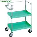 トラスコ TRUSCO ツールワゴン フェニックスワゴン 省音 600X400XH880 3方枠付 ヤンググリーン (1台) 品番:PEW-962K-YG