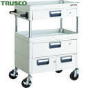 トラスコ TRUSCO ツールワゴン フェニックスワゴン 省音 600X400XH880 引出付 ホワイト (1台) 品番:PEW-962VWZ-W