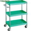 トラスコ TRUSCO ツールワゴン フェニックスワゴン 600X400 3段 Φ75ゴム車輪 ヤンググリーン (1台) 品番:PEW-963-G75-YG