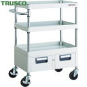 トラスコ TRUSCO ツールワゴン フェニックスワゴン 省音 600X400XH880 2列引出付 ホワイト (1台) 品番:PEW-963W-W