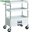 トラスコ TRUSCO ツールワゴン フェニックスワゴン 省音 600X400XH880 2段引出付 ホワイト (1台) 品番:PEW-963X-W
