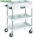 トラスコ TRUSCO ツールワゴン フェニックスワゴン 省音 600X400 仕切2段付 引出付 ホワイト (1台) 品番:PEW-963ZS2-W