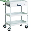 トラスコ TRUSCO ツールワゴン フェニックスワゴン 省音 600X400 薄型1段引出付 ホワイト (1台) 品番:PEW-963Z-W