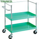 トラスコ TRUSCO ツールワゴン フェニックスワゴン 省音 750X500XH880 3方枠付 ヤンググリーン (1台) 品番:PEW-972K-YG
