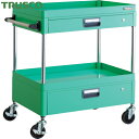 トラスコ TRUSCO ツールワゴン フェニックスワゴン 省音 750X500XH880 引出付 ヤンググリーン (1台) 品番:PEW-972VZ-YG