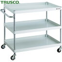 トラスコ TRUSCO ツールワゴン フェニックスワゴン 750X500 3段 Φ75ゴム車輪 ホワイト (1台) 品番:PEW-973-G75-W