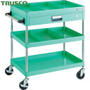 トラスコ TRUSCO ツールワゴン フェニックスワゴン 省音 750X500 仕切2段付 引出付 ヤンググリーン (1台) 品番:PEW-973ZS2-YG
