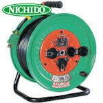 日動工業 NICHIDO 電工ドラム 延長コードリール 防雨 屋外型 過負荷漏電保護兼用ブレーカ付 2PNCT極太..