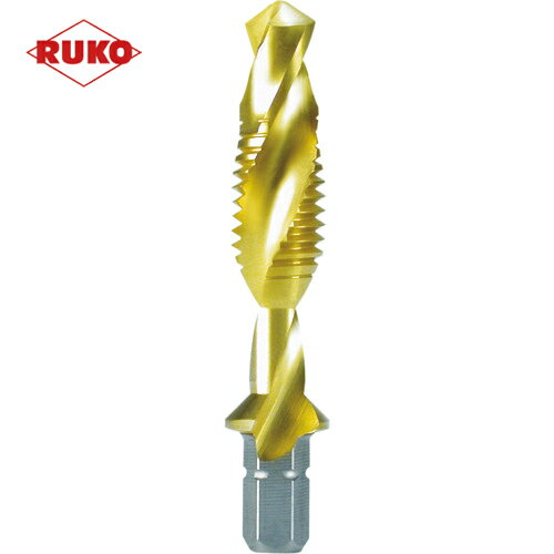 RUKO 六角軸タッピングドリル M3X0.5 36mm チタン (1本) 品番：R270014T