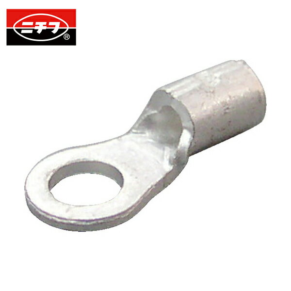 ニチフ 裸圧着端子 R形(100P)より線0.25〜1.65 外寸5.7 (1Pk) 品番：R 1.25-3S