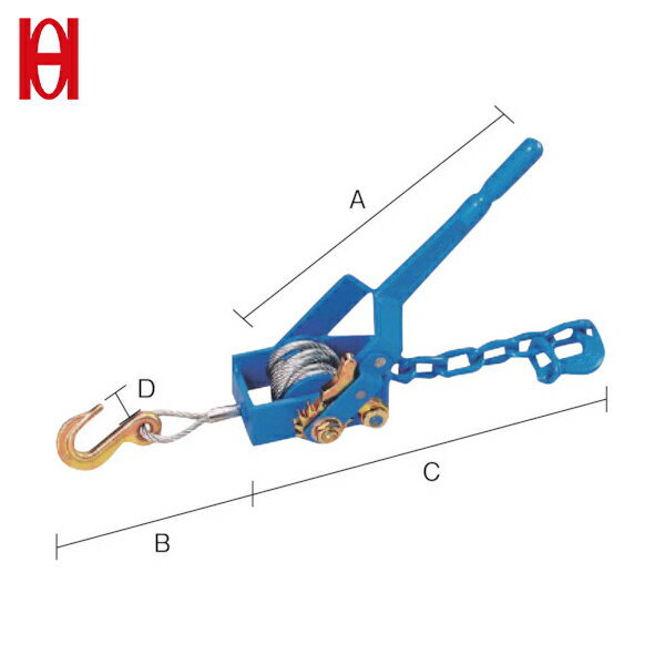 OH(オーエッチ) ワイヤー荷締機 シメロンX 定格荷重400Kg (1台) 品番：ON-4