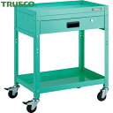 トラスコ TRUSCO ツールワゴン ラビットワゴン 600X400 引出1段付 ゴム車輪 ヤンググリーン (1台) 品番:RBW-762V YG