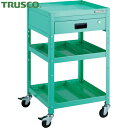 トラスコ TRUSCO ツールワゴン ラビットワゴン 500X500 引出1段 仕切2段付 ヤンググリーン (1台) 品番:RBW-953S2V YG