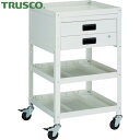 トラスコ TRUSCO ツールワゴン ラビットワゴン 500X500 引出2段 仕切2段付 ホワイト (1台) 品番:RBW-953S2X W