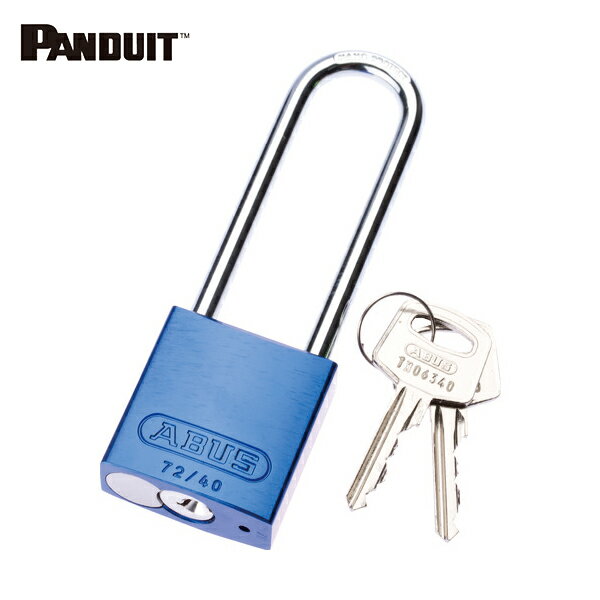 パンドウイット PANDUIT ロックアウト用ハイセキュリティパドロック ツル長タイプ 青 (1個) 品番：PSL-..