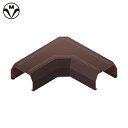 マサル工業 ケーブルカバー用オプション ニュー・エフモール付属品 マガリ 1号 チョコ (1個) 品番:SFMM19