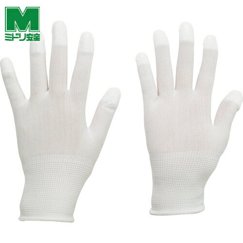 ミドリ安全 作業手袋 ポリエステル手袋 指先コート SPU-131N S 10双入 (1袋) 品番:SPU-131N-S ウレタン背抜き手袋