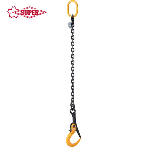 スーパーツール(SUPERTOOL) チェーン付スーパーロックフックセット開閉ロック式 容量：3ton 全長：1391mm (1S) 品番…