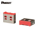 パンドウイット PANDUIT Smartkeeperシリーズ USB Type-A用 セキュリティブロック 赤 5個入 (1袋) 品番:SKUSBA-V