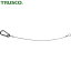 TRUSCO(トラスコ) オールステンレスワイヤカットロープ両端ワッパ＋片側スナップフック付 1.0Φ×600mm (1本) 品番：SCWSF100-60