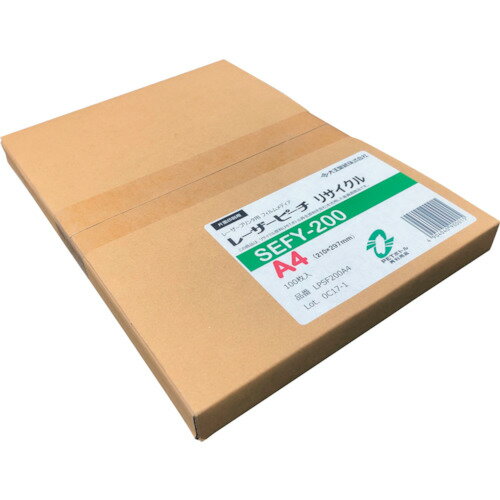 大王製紙 耐水紙 レーザーピーチリサイクル SEFY-200 A4（100枚入） (1箱) 品番：SEFY200A4