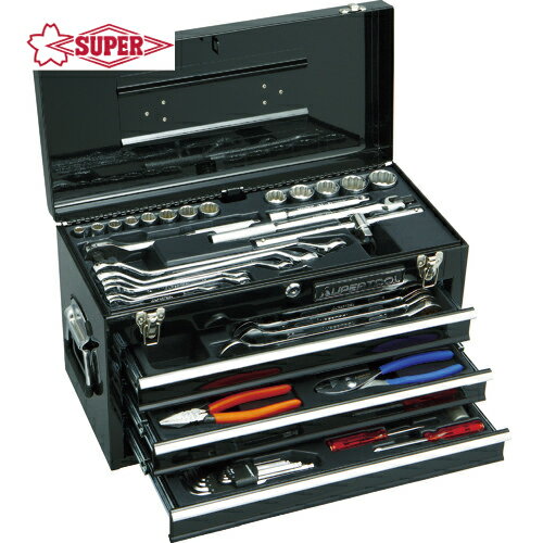 SUPERTOOL スーパーツール プロ用デラックス工具セット（チェストタイプ） (1S) 品番：S7000DX