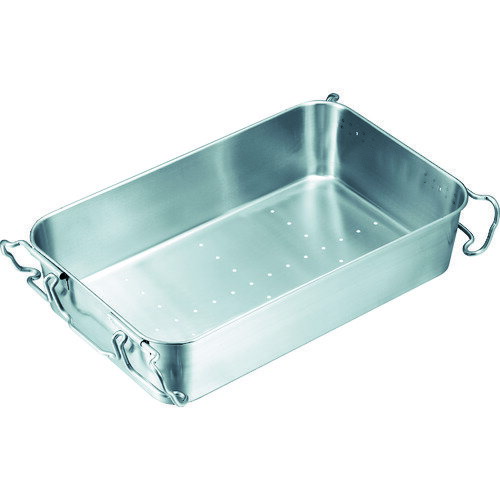 日本メタルワークス IKD 18-8 ストッパー付給食バット 運搬型穴明 (1枚) 品番：S02200006001