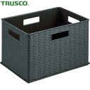 トラスコ TRUSCO 籐のような収納ボックス A4ファイルOK ラタン調ボックス ブラック (1個) 品番:RTB-1-BK(3)