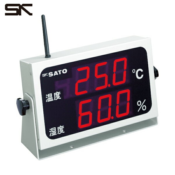 佐藤 コードレス温湿度表示器(8102-00) (1個) 品番：SK-M350R-TRH