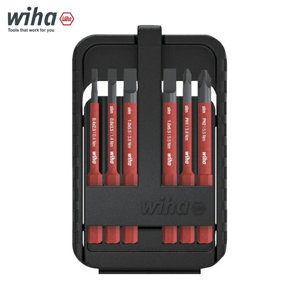 wiha 絶縁スリムバリオ 差替式ビットセット（プラス・マイナス） (1S) 品番：SB2831B902