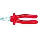 KNIPEX クニペックス 絶縁強力型ペンチ 1000V絶縁 ディップコートハンドル 225mm (1丁) 品番:0207-225