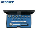 ゲドレー GEDORE ソケットレンチ14点セット 差込角6.35mm 12角タイプ (1S) 品番:1815598