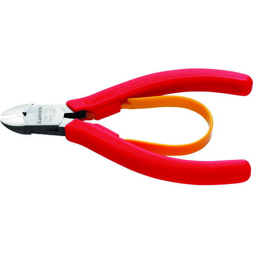 スリーピークス ニッパ（電気・電子用） ミニマイクロニッパ（バネ付） 108mm (1丁) 品番：SM-01