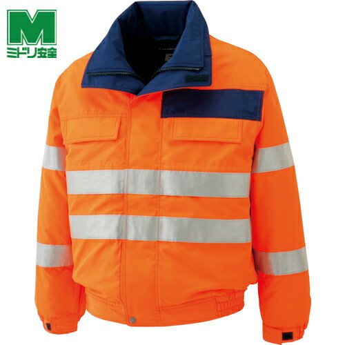 ミドリ安全 高視認性 防水帯電防止防寒ブルゾン オレンジ M (1着) 品番:SE1135-UE-M