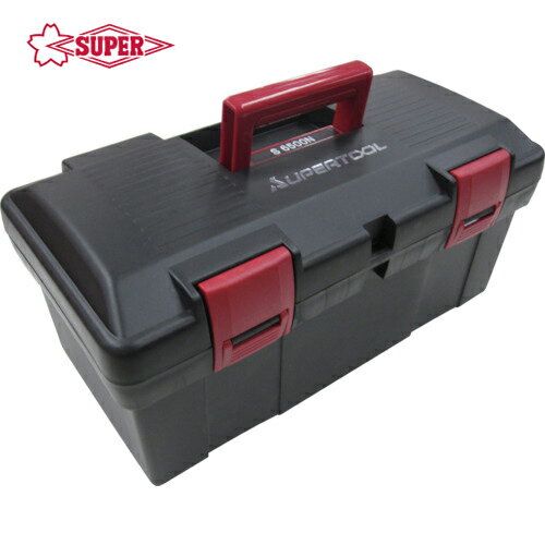 スーパーツール 樹脂製工具箱 ツールケース 色：ブラック 寸法：455×240×206mm (1個) 品番：SR450S