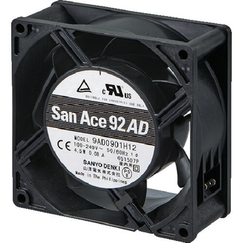 山洋電気 SanAce 冷却ファン ACDCファンセットモデル(120×38mm センサ付) (1台) 品番:ST1-9AD1201H1H