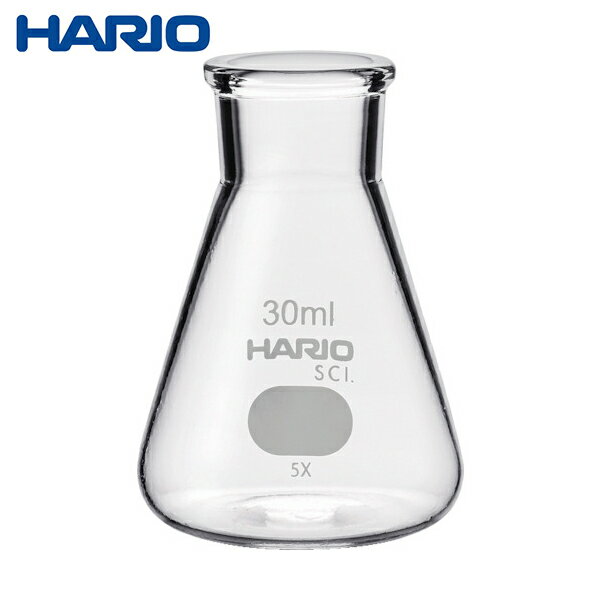 HARIO ハリオサイエンス 三角フラスコ 目安目盛付 30ml (1個) 品番：SF-30-SCI