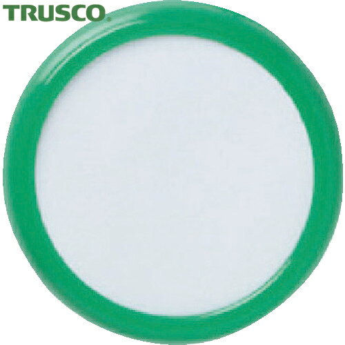 トラスコ TRUSCO 名前プレート 名札 丸型名札 クリップピン両用タイプ Φ45 緑 (1個) 