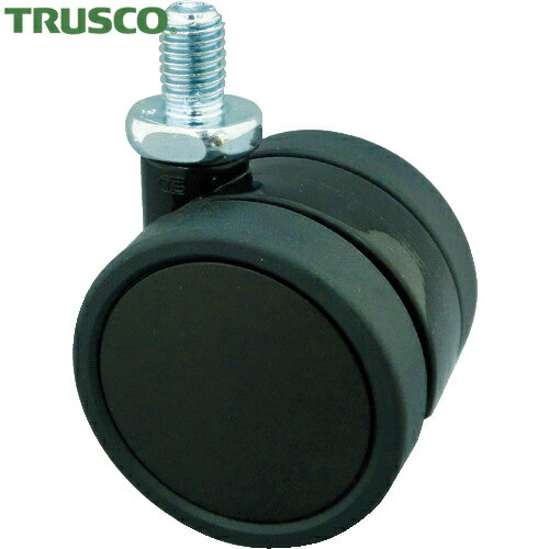 トラスコ TRUSCO ねじ込み双輪キャスター エラストマー車輪 自在 Φ40mm M10 (1個)