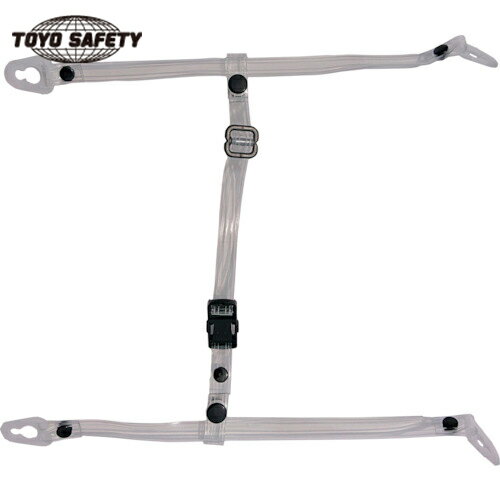 トーヨーセフティ TOYO ヘルメット用アゴヒモ 透明ビニール製 クリア (1本) 品番：TE-2