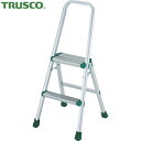 トラスコ TRUSCO アルミ製踏台 軽作業用・上枠・脚カバー付 2段 (1台) 品番:TAU-2