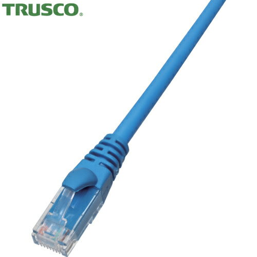 トラスコ TRUSCO LANケーブル(Cat6A対応ツメ折れ防止) 0.5mブルー (1本) 品番:TLANC6A-0.5-B