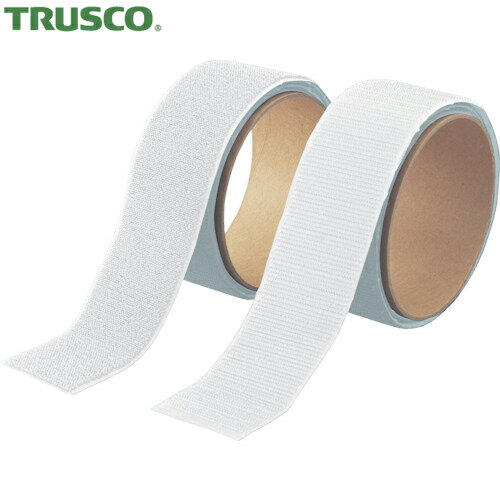トラスコ TRUSCO 結束テープ マジックテープ セット強粘着幅50mm長さ1m白 (1S) 品番：TMSD-W