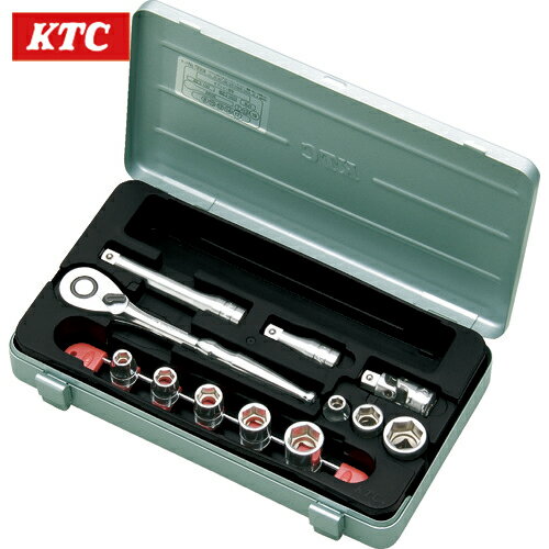 KTC(京都機械工具) 9.5sq.ソケットレンチセット(12点) 差込角9.5mm 12点セット 6角 (1S) 品番：TB308